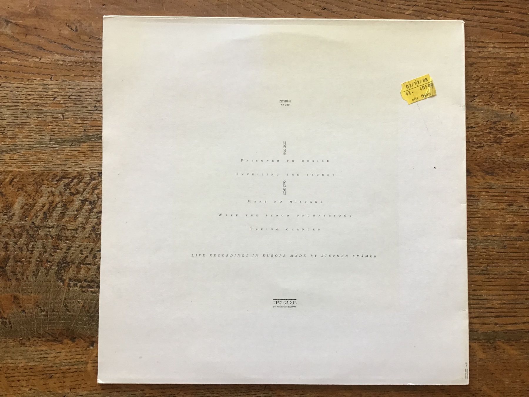 Dischi in vinile: Maxi 45 tours Psyche (2) Live electro punk – Usato da Fully venduto da Ruby97 1