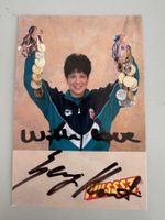 Signierte Autogrammkarte - Schwimmstar Krisztina Egerszegi