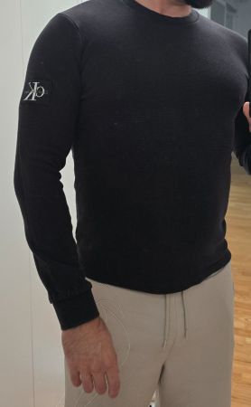 Calvin Klein Jeans Badge Tee Langarmshirt black