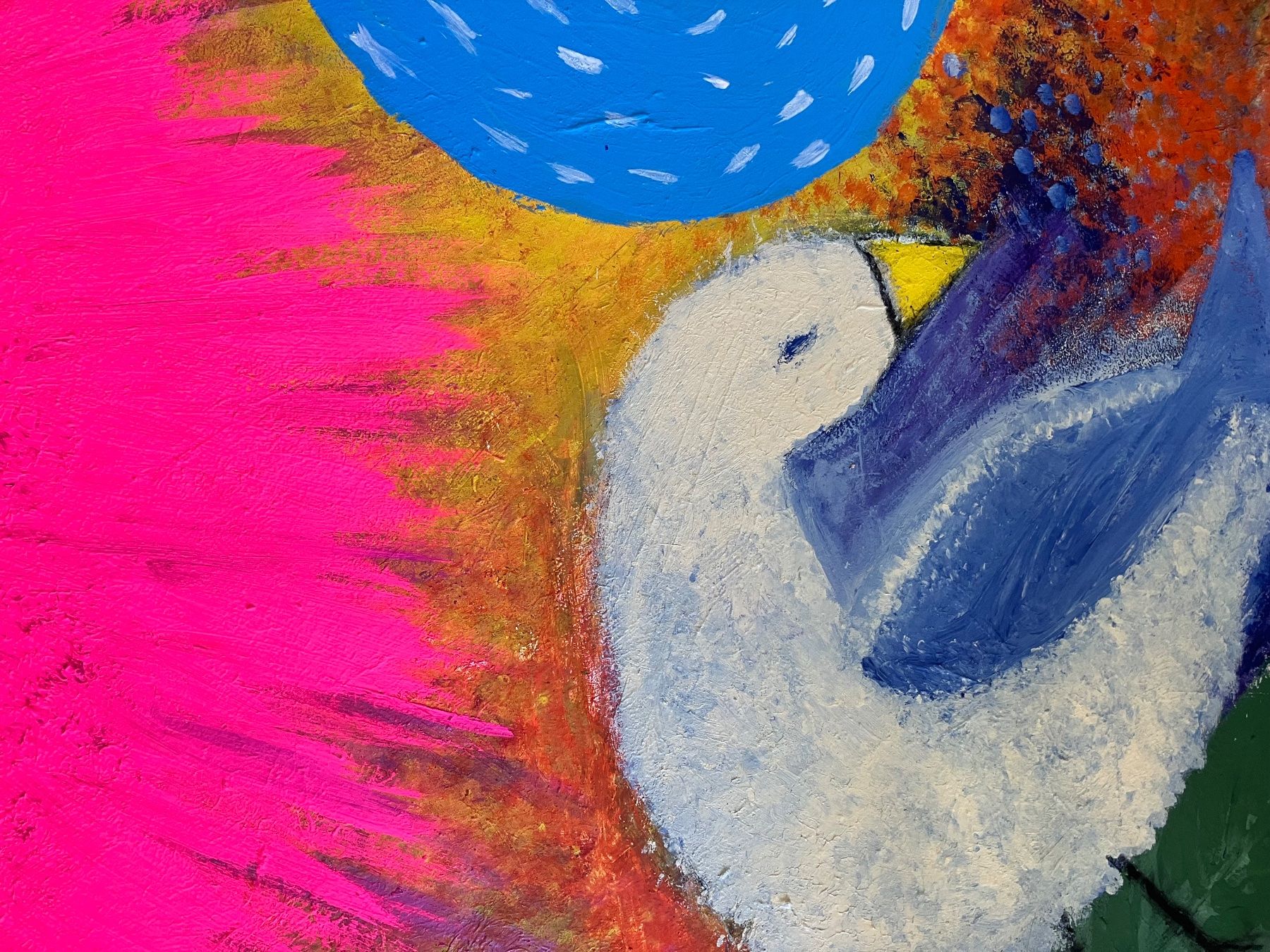 Tableaux: Tableau, Bild, painting: "Space duck". original. – Neuf (Voir description) à CHENE-BOUGERIES par homeswisshome 1