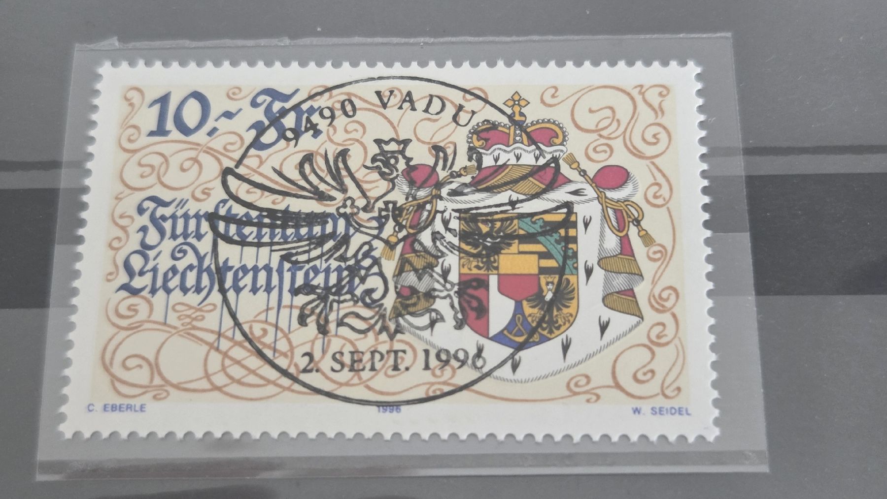 Alle Briefmarken: 1996 10 Fr ET Liechtenstein – Gebraucht aus Arni AG von Moth68