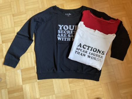 drei Sweet Shirt, Grösse L