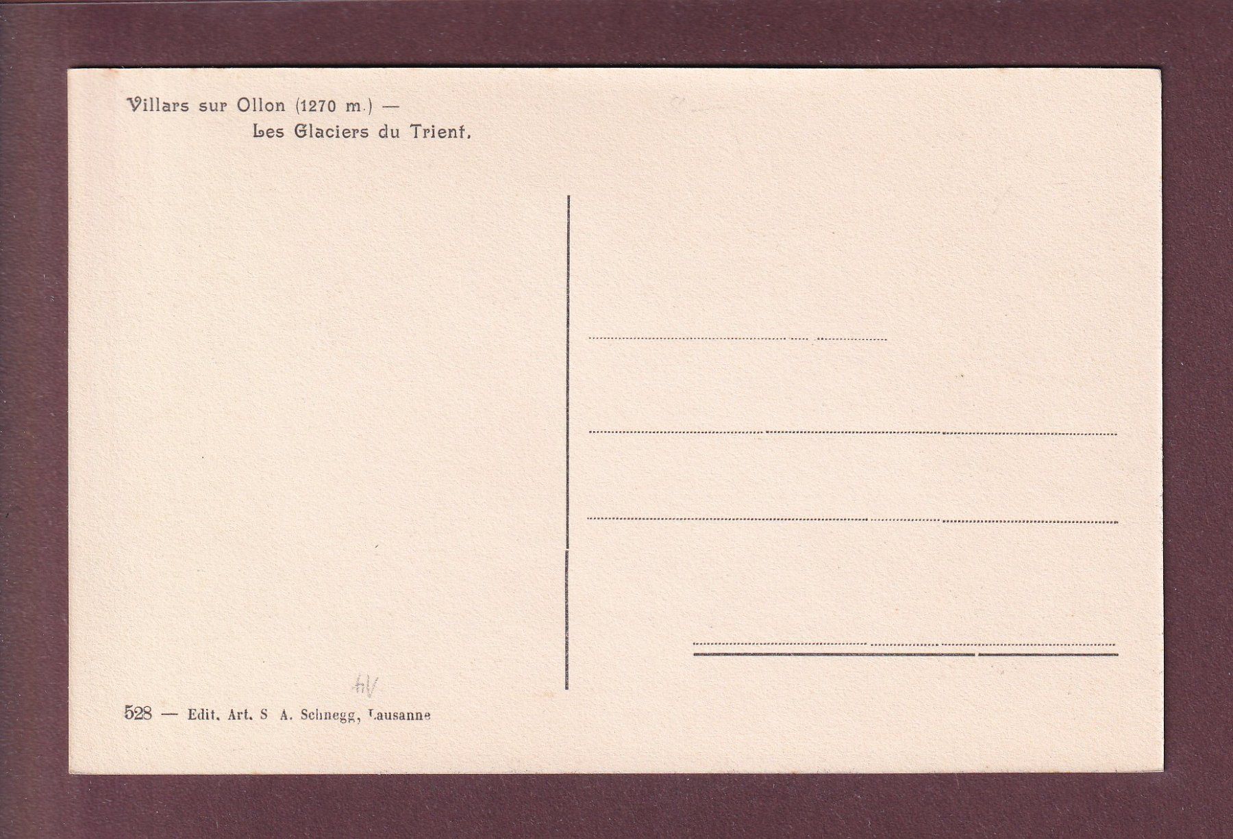 Cartoline postali: VILLARS SUR OLLON - Glacier du Trient – Usato da Pully venduto da nicecards 1