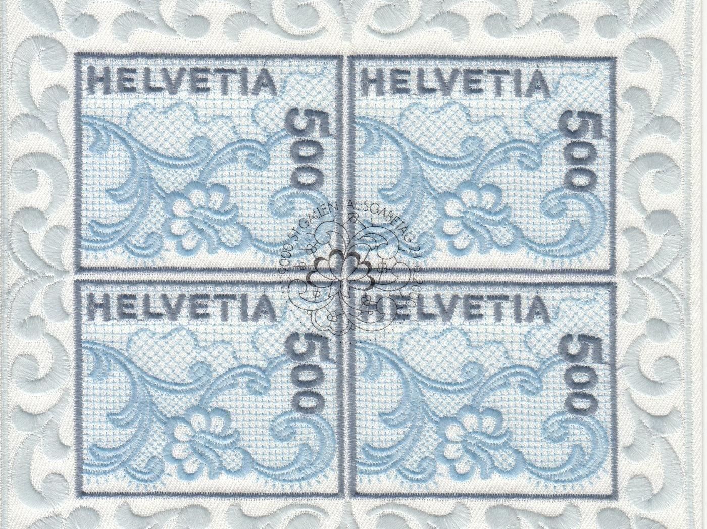 Alle Briefmarken: SBK 999 mit ET, Stickereiblock – Gebraucht aus Bürglen TG von StampGraf