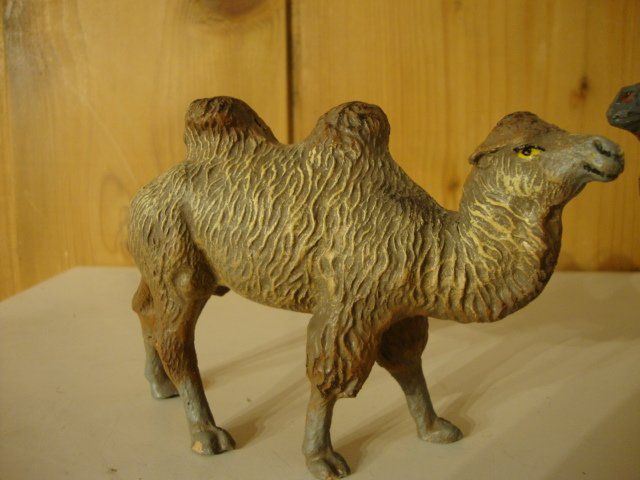 Figuren: ELASTOLIN HAUSSER / Kamel + Dromedar/ antik 30/40er Jahre – Gebraucht aus Wildhaus von  1