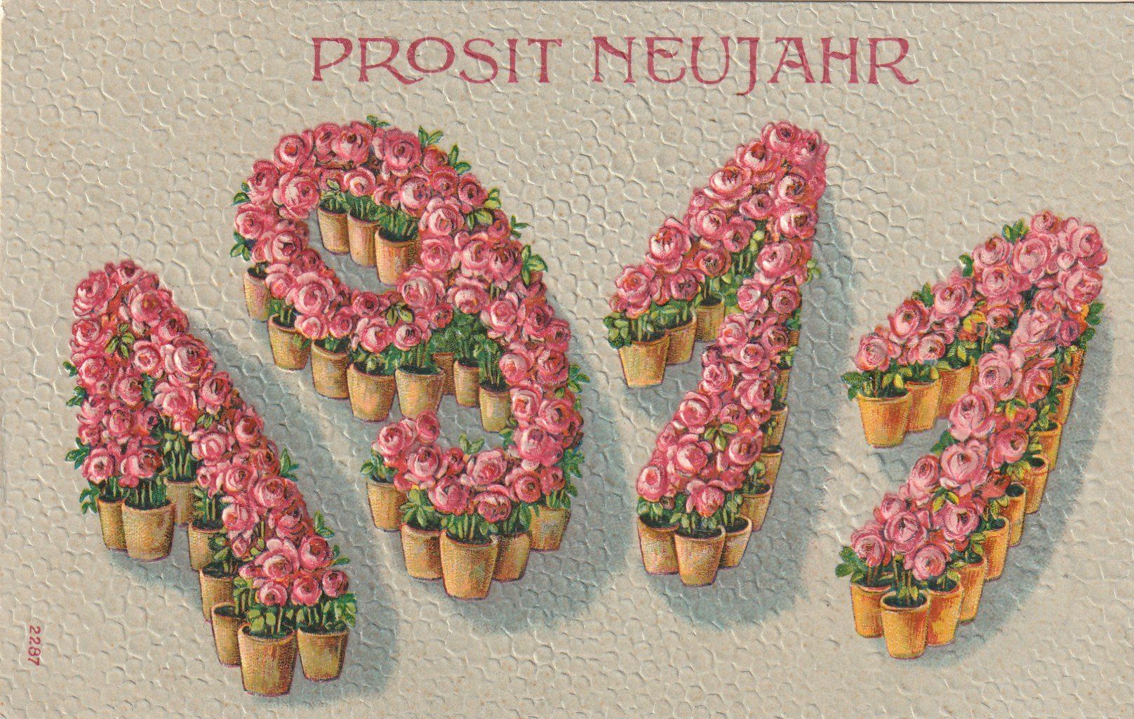 Cartoline postali: Neujahr 1911 Prägekarte – Usato da Rorschacherberg venduto da fratovi2