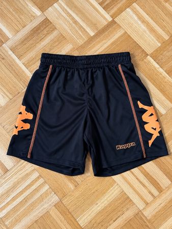 Short de sport Kappa noir et orange comme neuf
