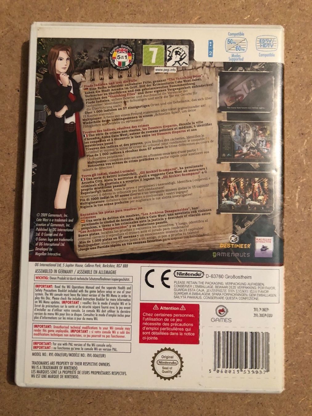Giochi: Cate West Vanishing Files Nintendo Wii – Usato da Kestenholz venduto da Mad18 1