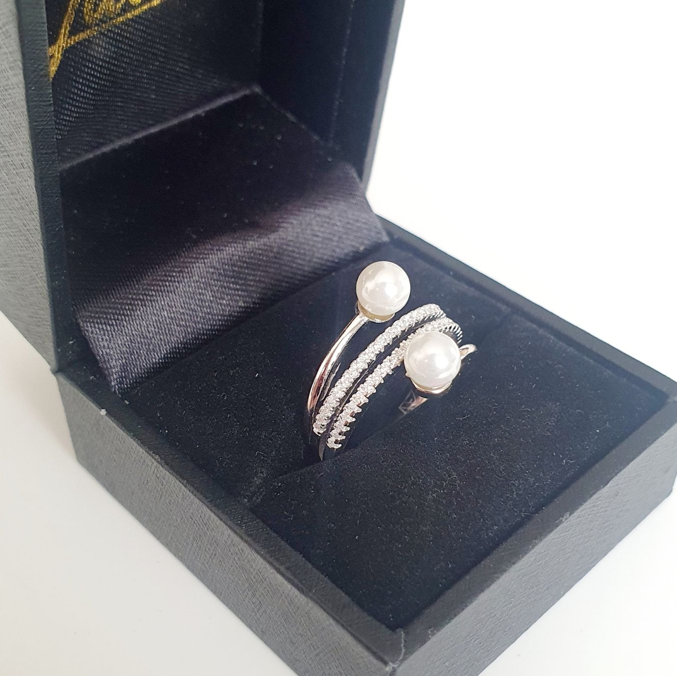 Ringe: Elegante Silberring 925  mit  Perlen, 16,4 mm Neu – Neu (gemäss Beschreibung) aus Kreuzlingen von Wunderkiste123 1