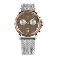 🇨🇭 Herrenuhr ®JOWISSA Chronograph Braun Silber 5 Bar NEU
