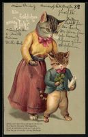 vermenschlichte Tiere, Katzenmutter mit 