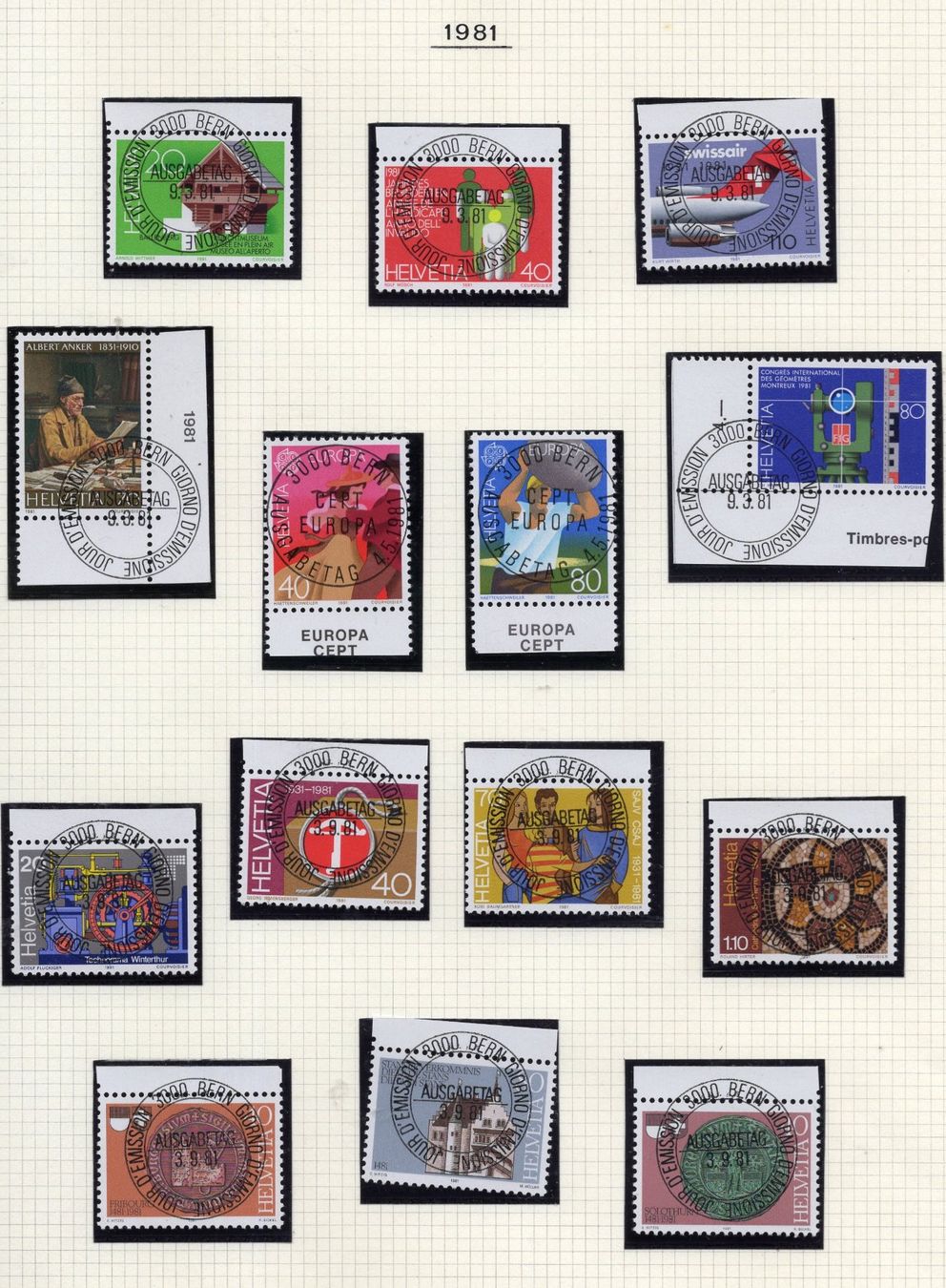 Alle Briefmarken: R2574  /  Propagande 1979-1982 obl. centrales – Neu (gemäss Beschreibung) aus Ste-Croix von MONT-TAGNAC 1