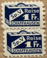 Marke / Vignette Sp.V Reise 1 Fr. Kt. Schaffhausen SH