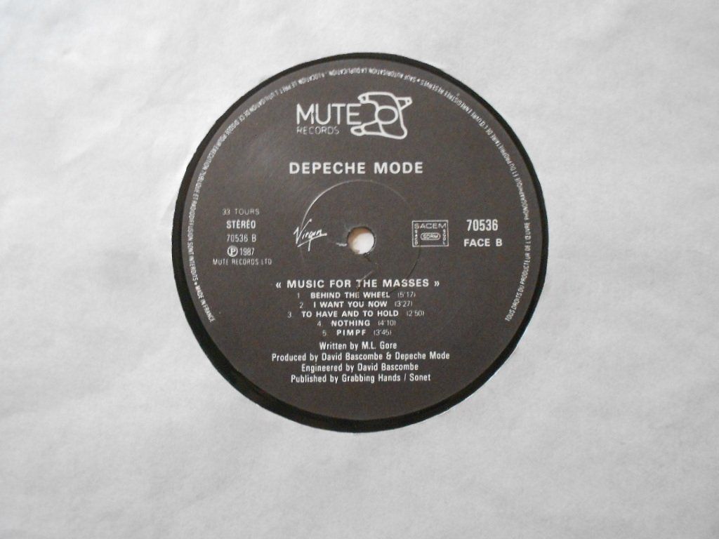 Dischi in vinile: DEPECHE MODE  -  MUSIC FOR THE MASSES – Usato da Bex venduto da Giorgiob 4