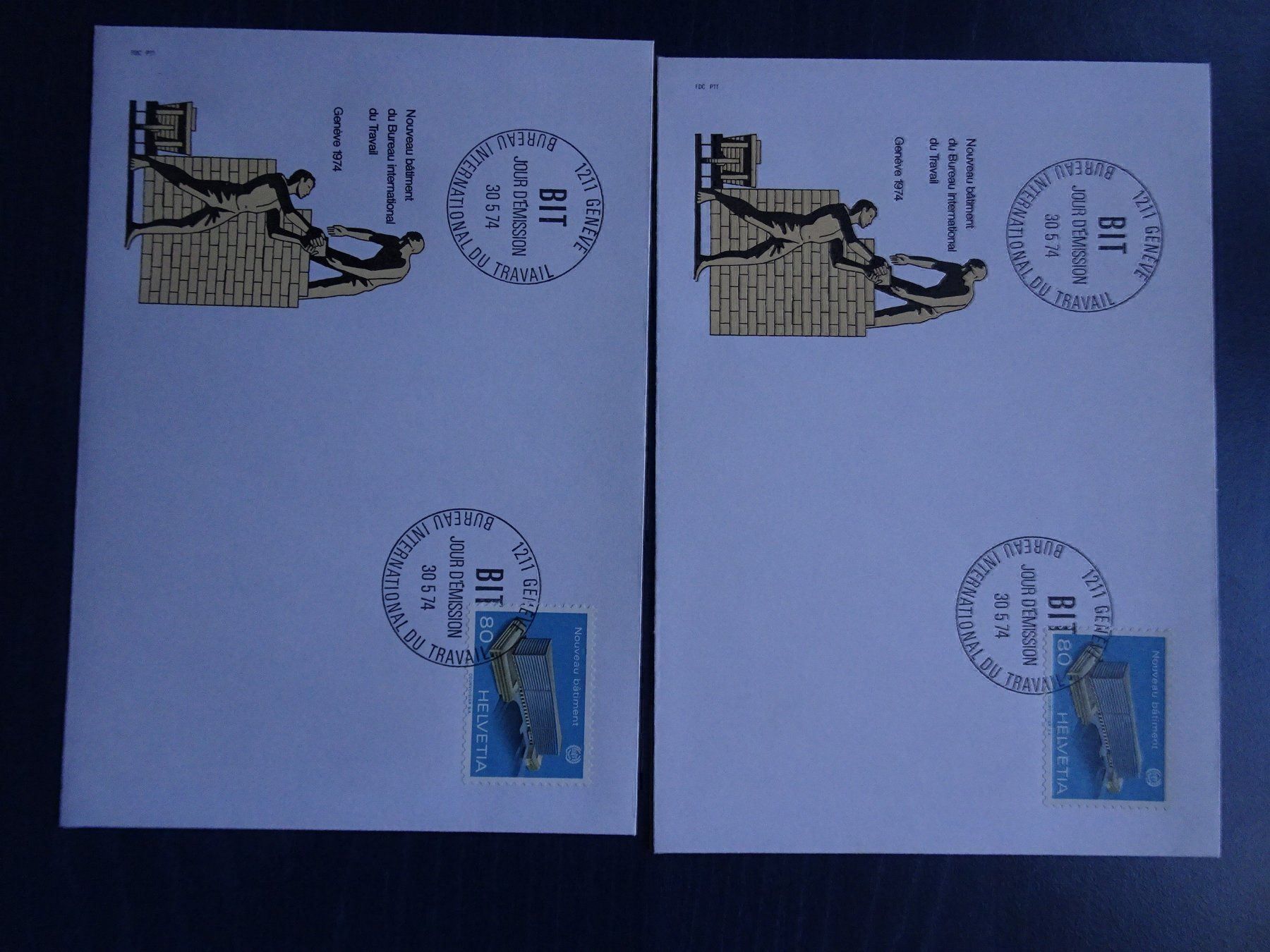 Tous les timbres: FDC  BIT 1974 – Neuf (Voir description) à Aadorf par Chnorli-Furz