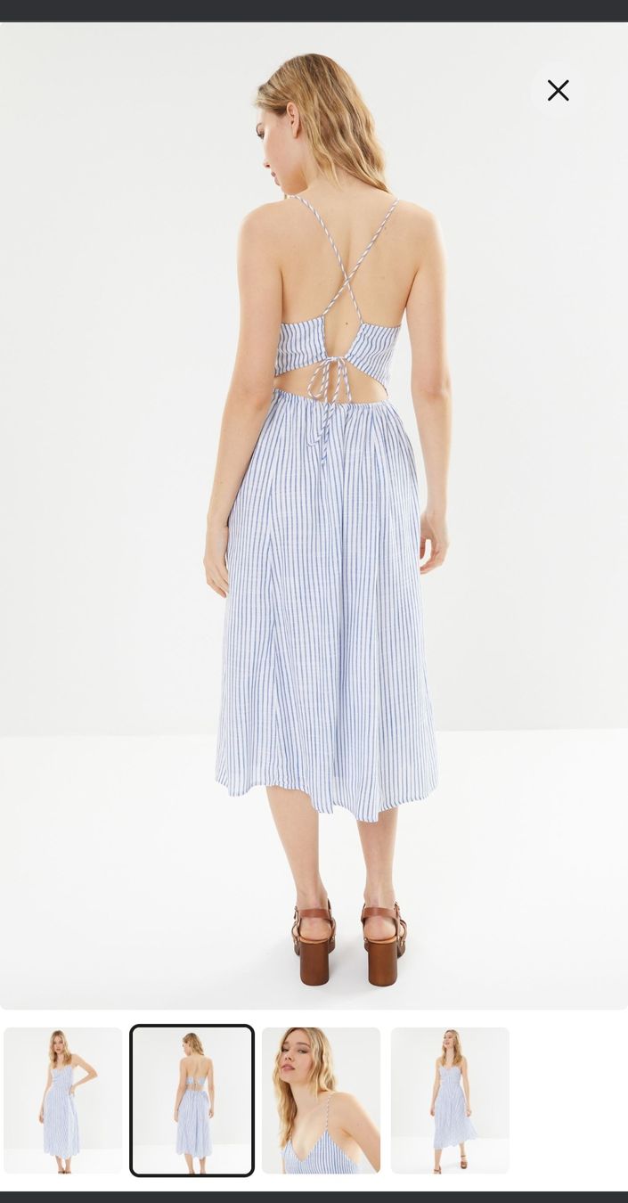 Kleider: Gestreiftes Midi-Kleid, Grösse S – Neu (gemäss Beschreibung) aus Belp von sfanny88 1