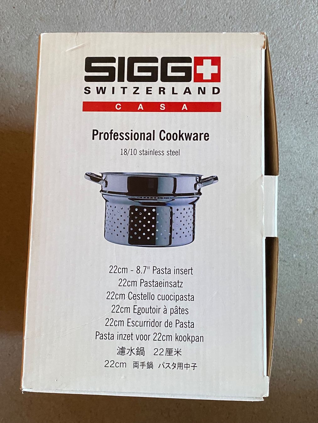 Sigg Pentole: SIGG Switzerland Pastaeinsatz, 22cm, neu – Nuovo e nell'imballaggio originale da Dietlikon venduto da sepiwaku 2