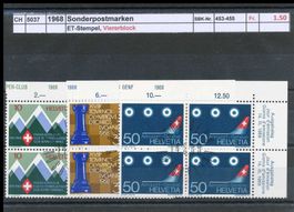 1968 "Sonderpostmarken" - Viererblock, ET -gestempelt