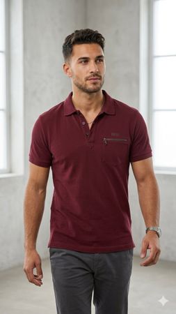 Diesel Poloshirt in Bordeaux - Top Zustand, Grösse L