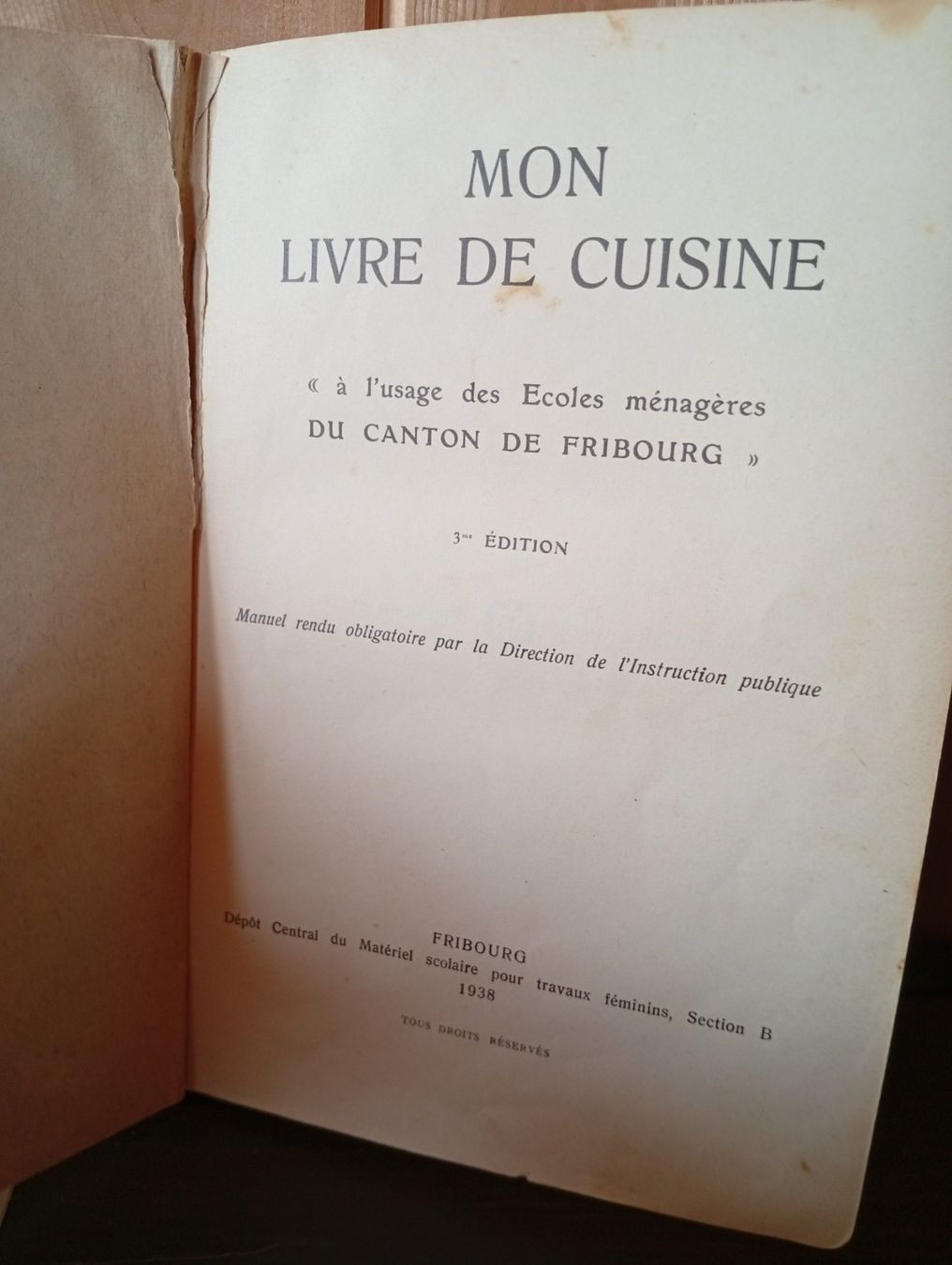 Libri: Mon livre de cuisine 1938 – Usato da Perrefitte venduto da 36B 1