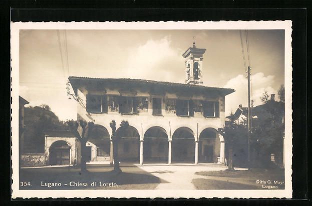 Cartoline postali: AK Lugano, Chiesa di Loreto – Usato da Berlin venduto da bartko-reher