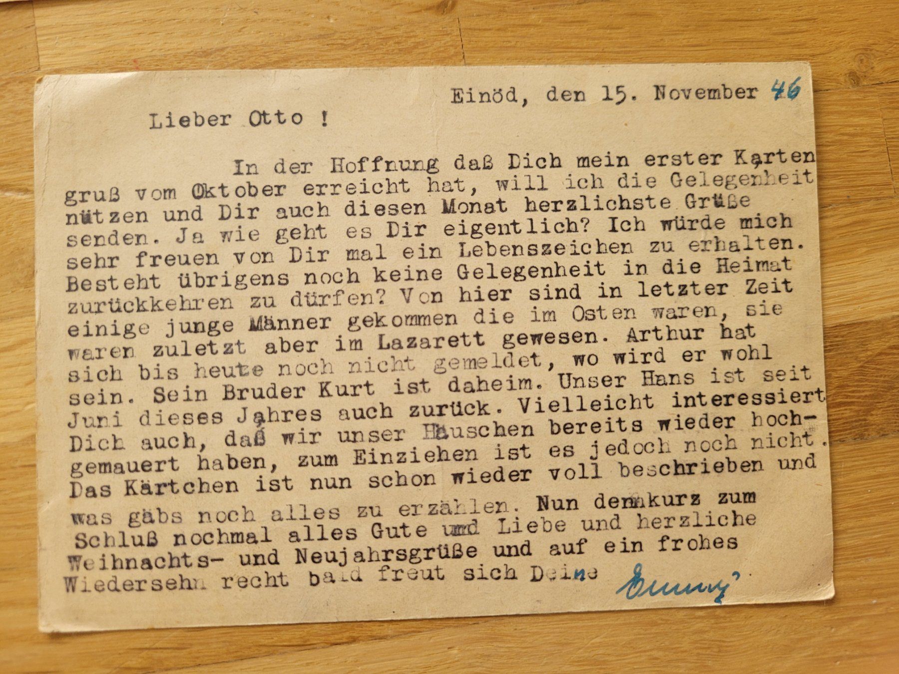 Armi bianche: Nachkrieg Gefangenen Dokumente, WW2 – Usato da Kriens venduto da KTP 1