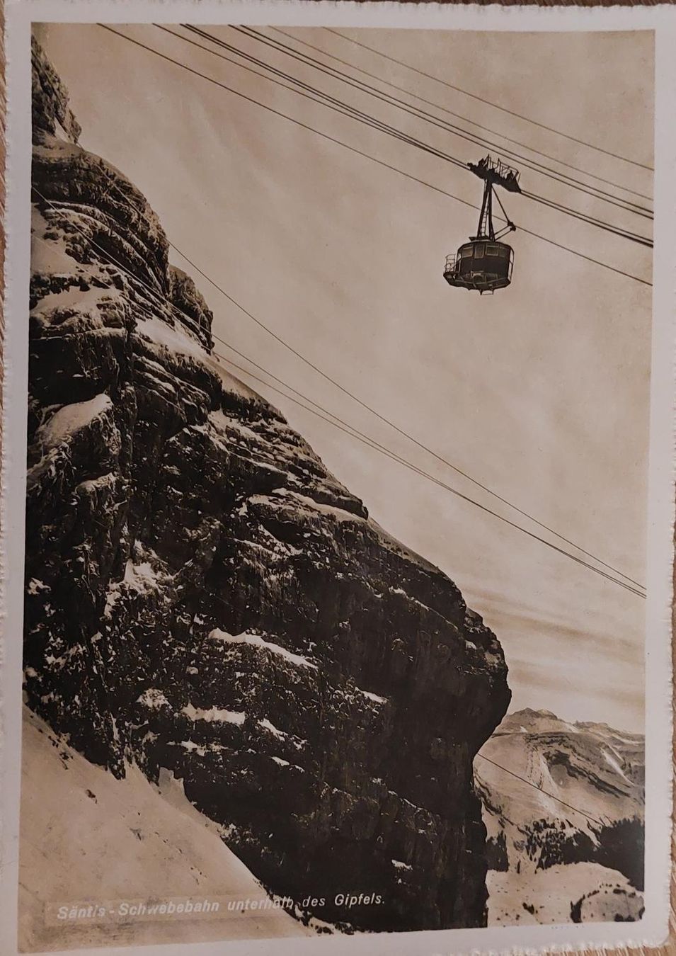 Ansichtskarten: SÄNTIS  -  Schwebebahn -  1945 – Gebraucht aus Delémont von Domdom1