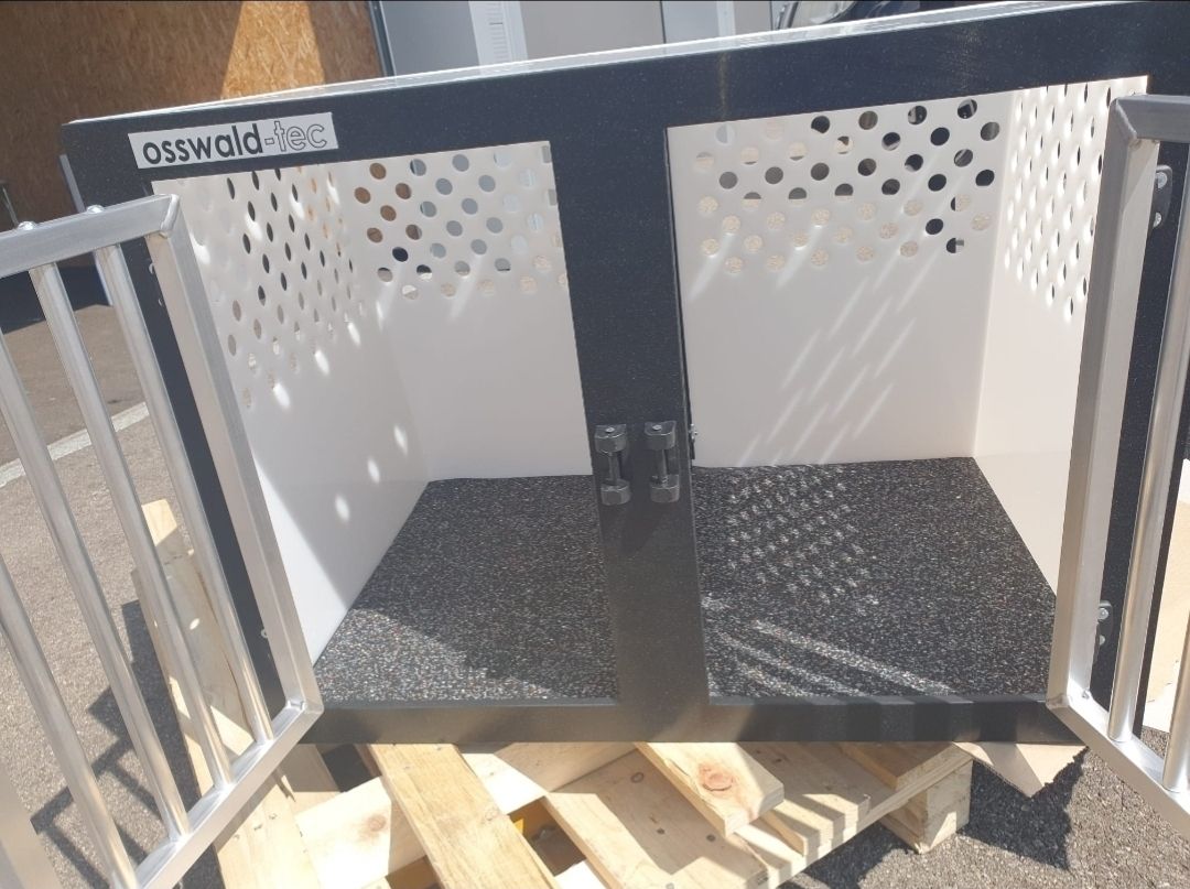 Gabbie, trasporto & Sicurezza: Doppel Hundebox von Osswald-Tec, für 1 oder 2 Hunde geeignet – Usato da Langenthal venduto da solution_8p96