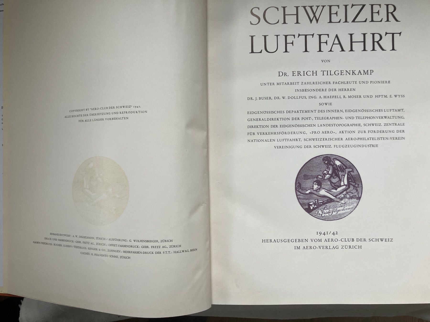 Libri: Schweizer Luftfahrt Tilgenkamp Erich und v.a. – Usato da ZUERICH venduto da Carolus1 2