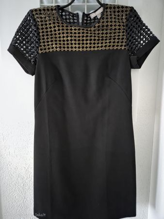 Banana Republic, schwarzes Kleid mit goldenen Details Gr. 0