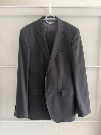 Anzug Herren Hugo Boss Super 100 Dunkelgrau 52