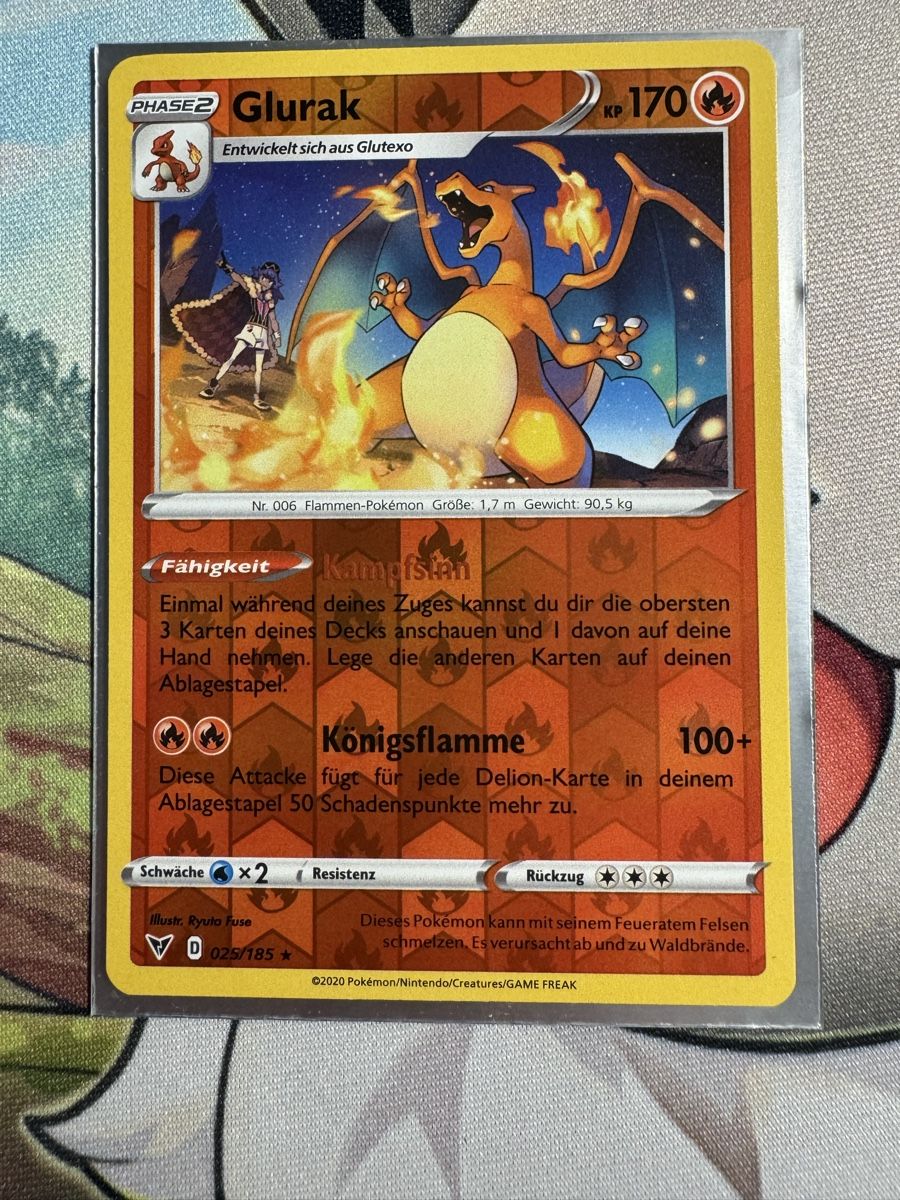 Pokémon Carte collezionabili: Glurak Reverse 025/185 – Nuovo (secondo la descrizione) da Therwil venduto da Jann_Crotti