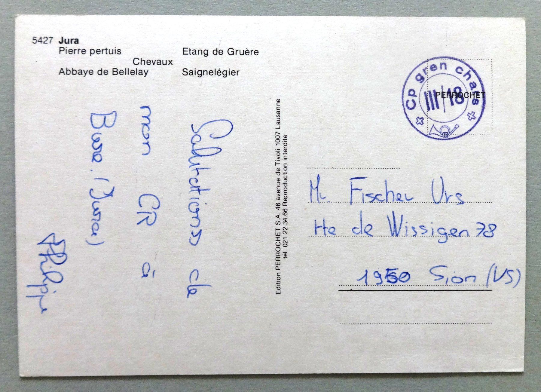 Cartoline postali: Jura – Usato da Fétigny venduto da Billy2miny 1