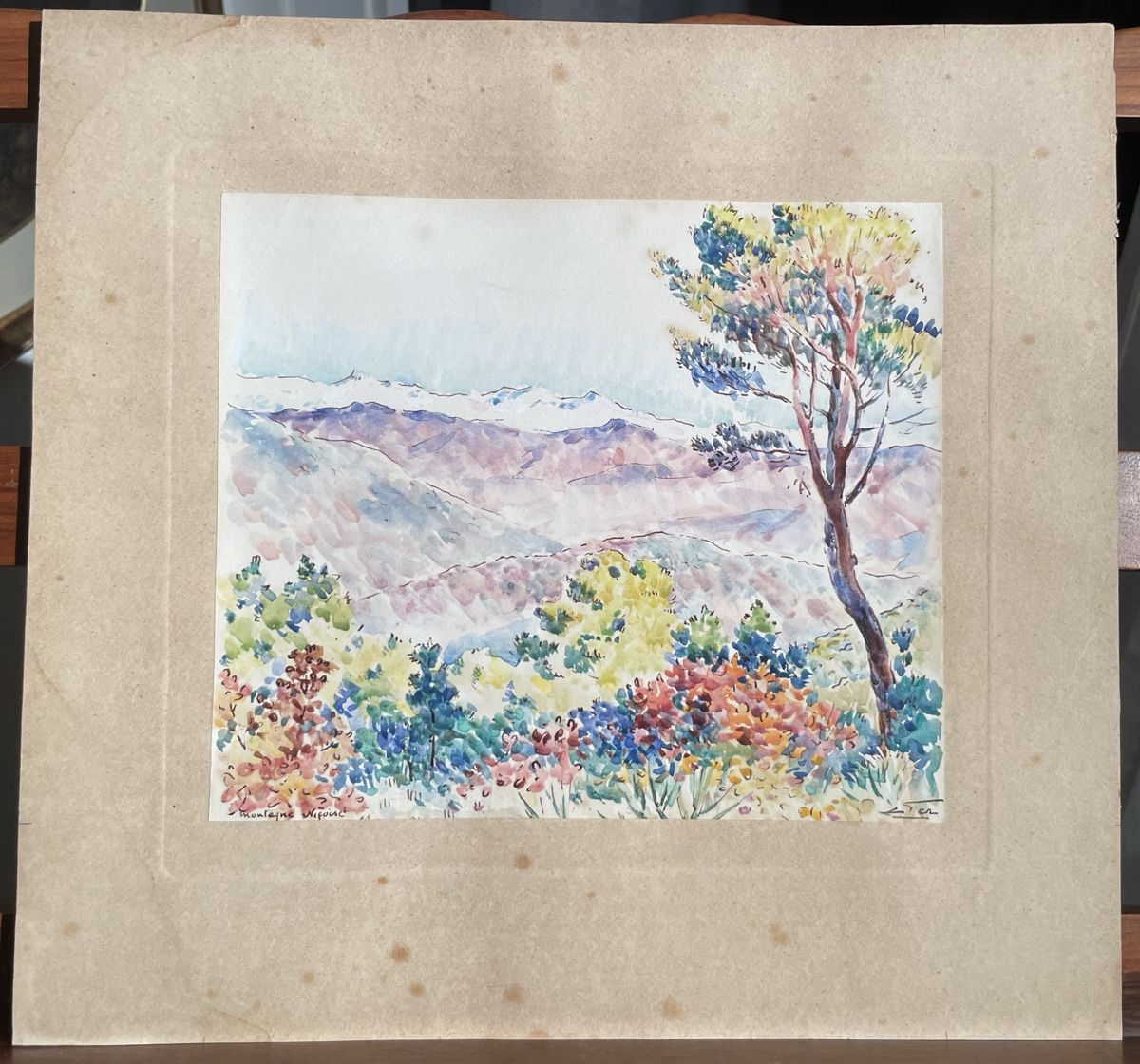 Gemälde: E. Fer aquarelle Montagne niçoise – Gebraucht aus Biel/Bienne von Galaq 1
