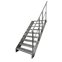 Stahltreppe 9 Stufen+Geländer 80x171cm