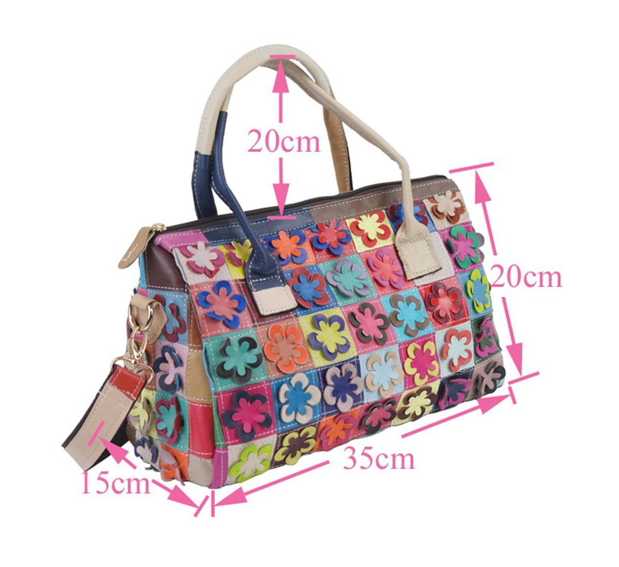 Sacs femmes: Damentasche Echtleder Tasche, Ledertasche/pink-multi/neu – Neuf avec emballage d'origine à Wohlenschwil par ABC-Vintage 8