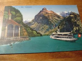 Karte Tellskapelle, Vierwaldstättersee, Dampschiff, um 1930