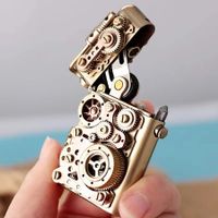 Steampunk | Zahnrad Feuerzeug mit Retro Design Messing Optik