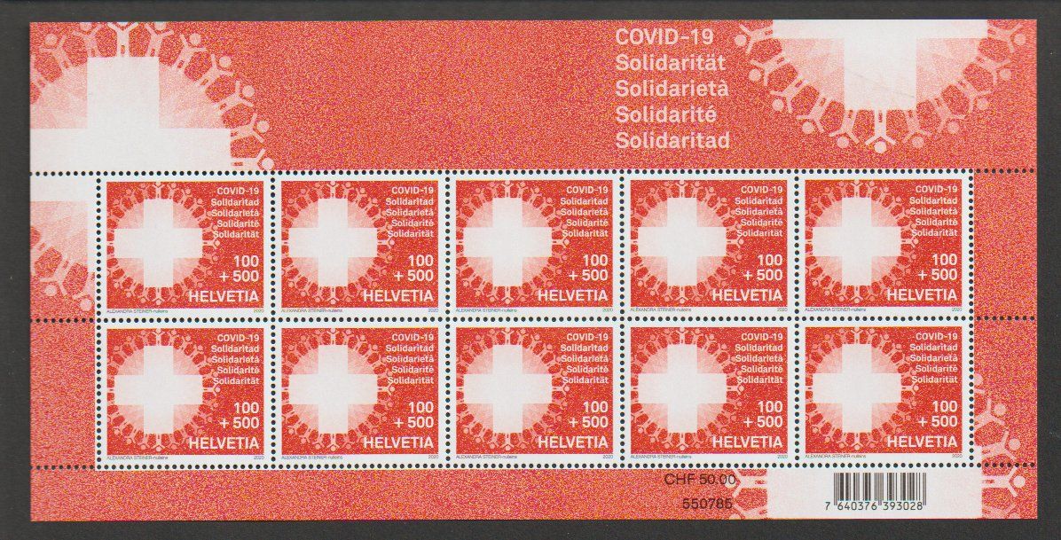 Tutti i francobolli: 2020 COVID-19 Solirarietät-Bogen postfrisch. – Nuovo (secondo la descrizione) da Reinach BL venduto da Pinkspatz