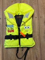 Schwimmweste Spongebob Grösse M gelb mit Pfeife