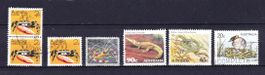 lot 6 timbres AUSTRALIE - animaux - années 1960-70 - Obl
