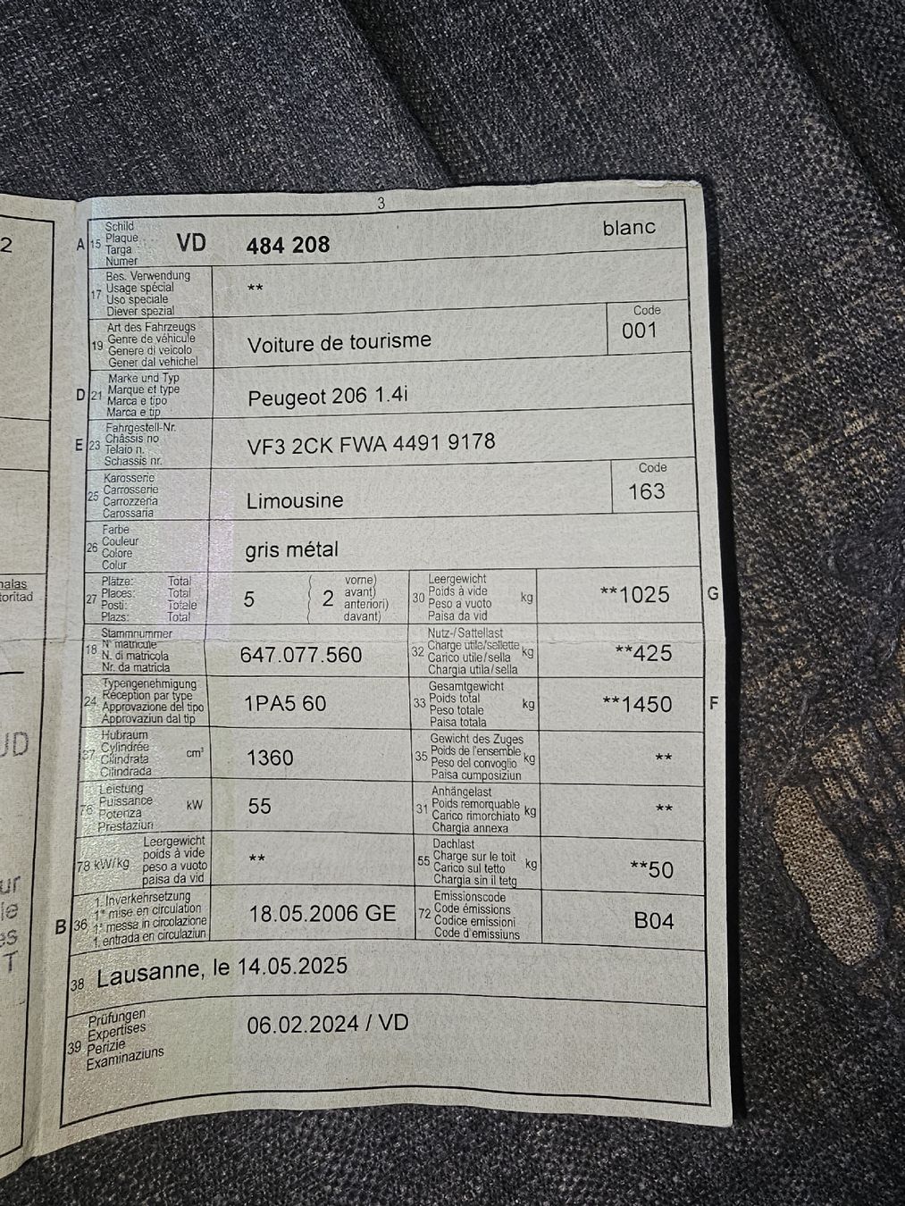 Peugeot Autos: 206 1.4i – Gebraucht aus Lausanne von mri_hsd8 3