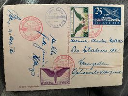 Zeppelin Schweizfahrt 1930 ab Bern nach Basel, nach Tschechi