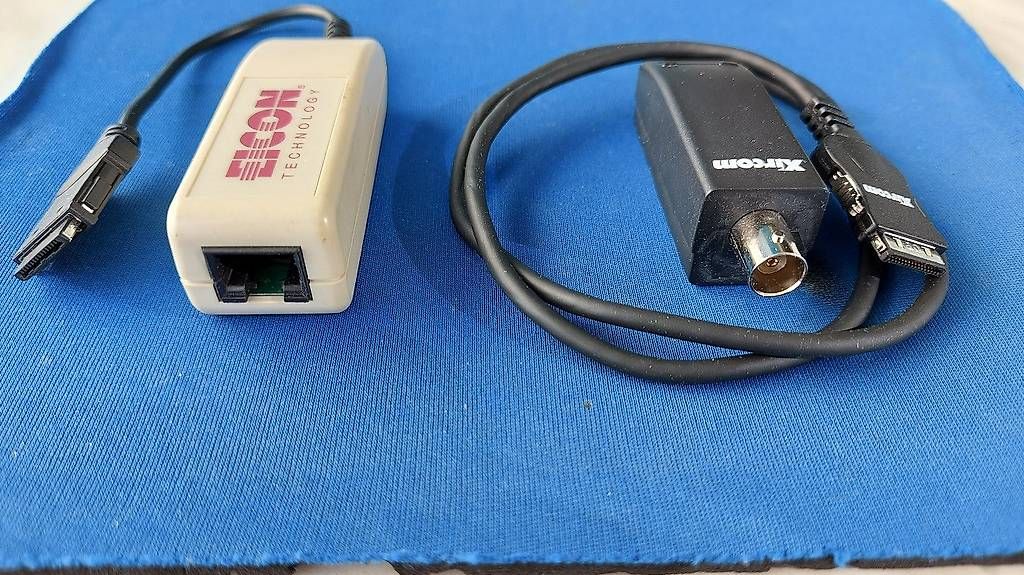 Unità & Adattatore: Ethernet PCMCI Adapter Xircom BNC Koax, Eicon RJ45 – Usato da Schafisheim venduto da Kef1 1