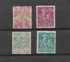 Deutsches Reich Arbeiter mit Abklatsch von Nr. 241 u. 245