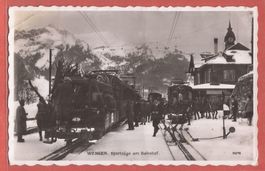 Wengen Bahnhof - Sportzüge der Wengeralpbahn - 1942