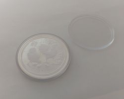 2 oz Silbermünze Australien Lunar II 2017 – Jahr des Hahns