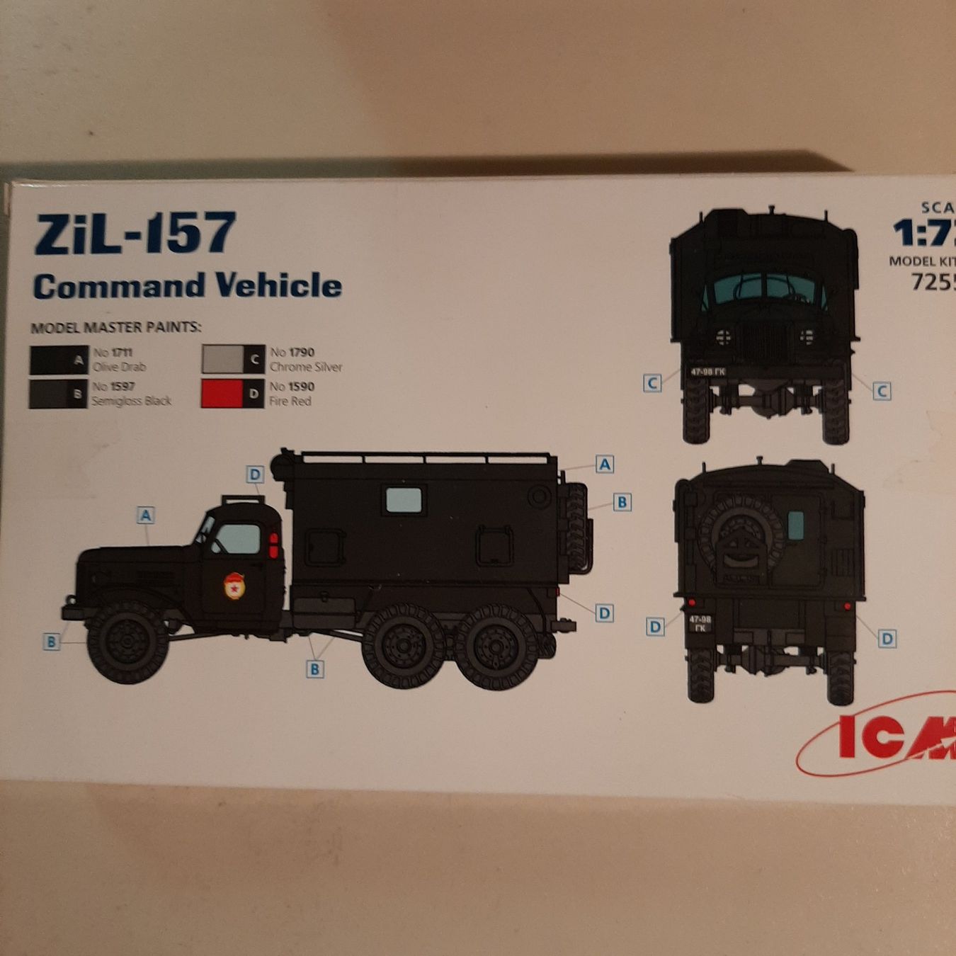 Modellbausätze & Standmodelle: 765 ... ZIL-157 Command ... ICM 72551 – Neu (gemäss Beschreibung) aus Bonstetten von Benibanny59 1