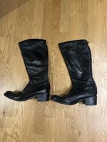 Elegante Lederstiefel, Grösse 41, Schwarz