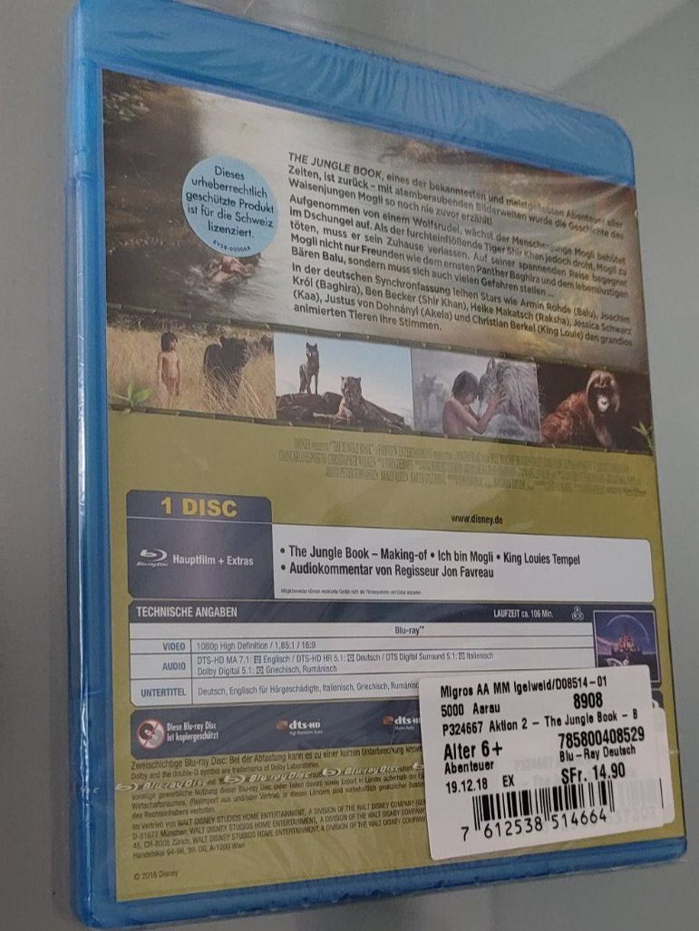 Tutti i DVDs: The Jungle Book Blu-Ray – Nuovo e nell'imballaggio originale da Dottikon venduto da Oldyfreak 1